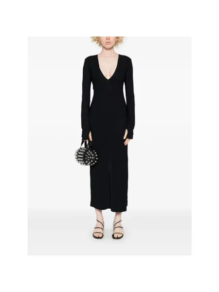 Sukienka maxi Mm6 Maison Margiela czarna