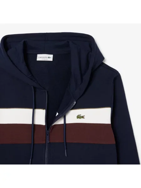 Lacoste Bluza Z Kapturem Z Blokadą Koloru Classic Fit granatowa