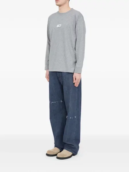 Dugo košulja Mm6 Maison Margiela od jersey siva
