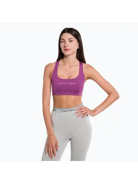 Fitness podprsenka Calvin Klein Medium Support VAE amethyst fialová
