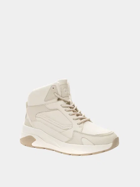 Кожаные ботинки Crosby бежевые