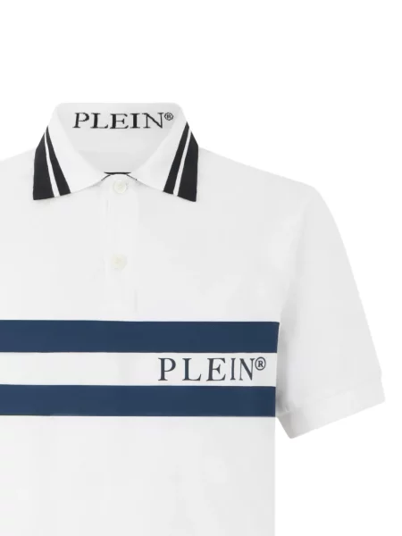 Csíkos pólóing Philipp Plein autogrammal fehér