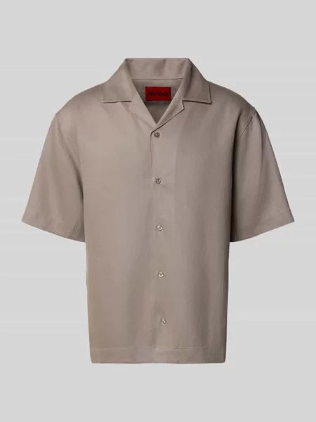 Koszula casualowa o kroju relaxed fit z mieszanki konopi i lyocellu model ESPINO' Hugo