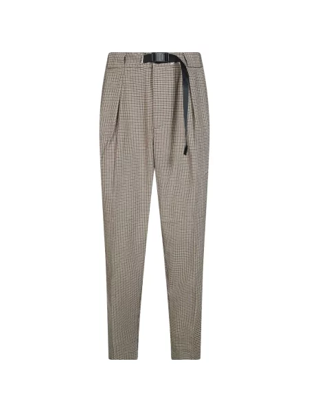 Pantaloni White Sand în carouri alb