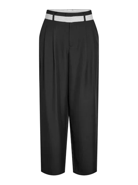 Noisy may Pantaloni cutați NMDAILI negru alb