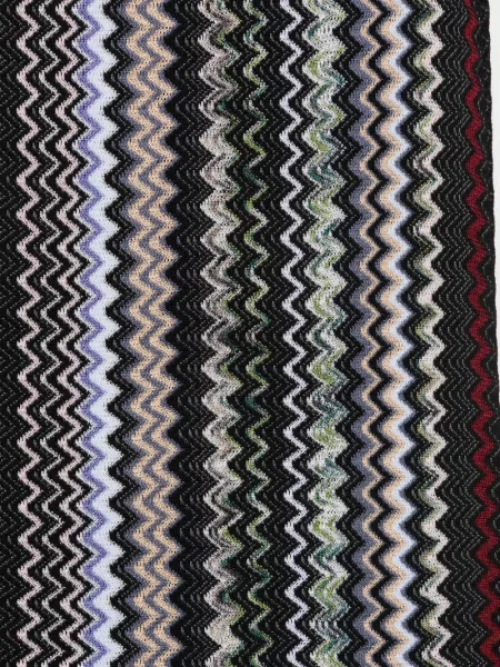 Πλεκτός κασκόλ Missoni με κρόσσια μαύρο