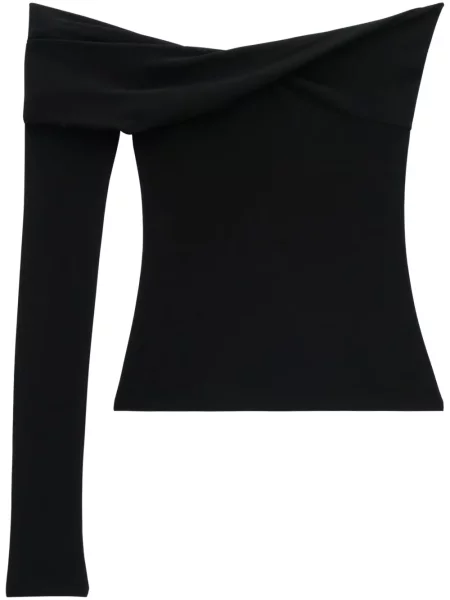 Top Courreges din jerseu negru