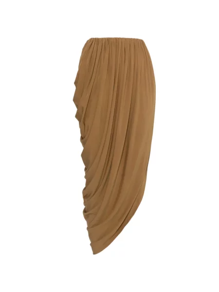 Fustă Esse Studios drapată maro