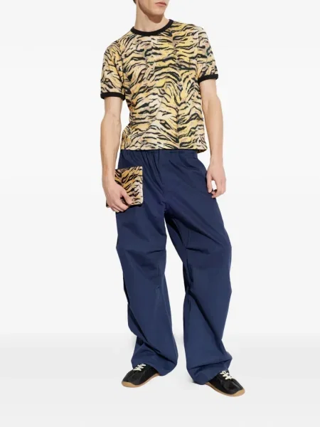 Tricou Kenzo cu imagine cu dungi de tigru galben