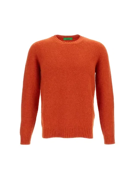 Sweter Drumohr wełniany pomarańczowy