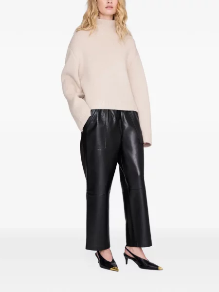 Pantaloni Anine Bing din piele negru