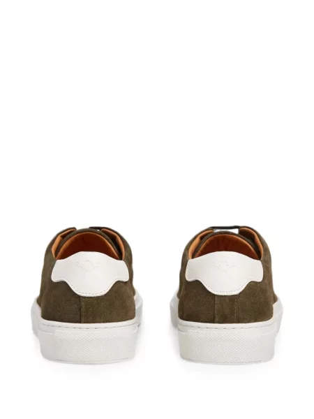 Sneakerși Hackett London din piele de căprioară verde