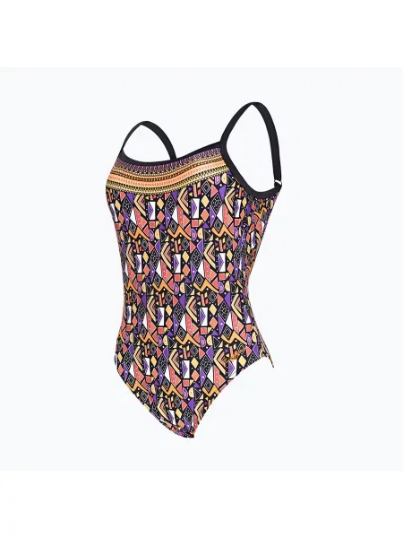Дамски бански костюм от една част Zoggs Culture Jam Deep Scoo / многоцветен кафяв