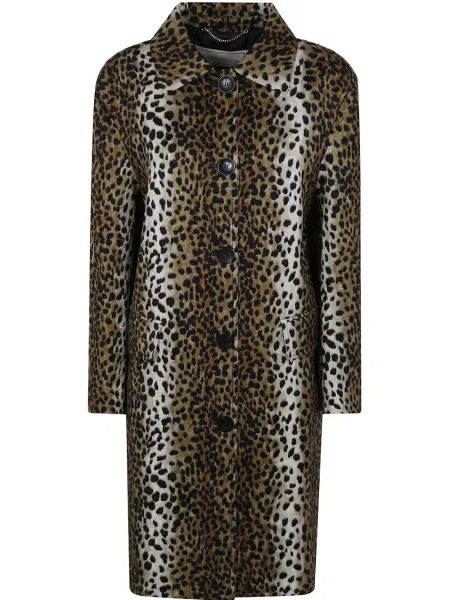 Palton Blumarine cu imagine cu model leopard maro