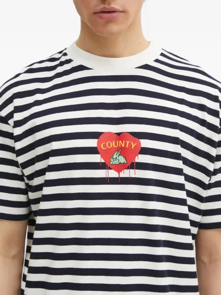 Ριγέ μπλούζα Marcelo Burlon County Of Milan μαύρο