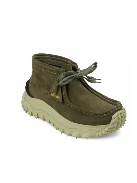 Botki Moncler skórzane zielone