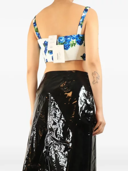 Top Emilia Wickstead cu model floral cu imagine alb