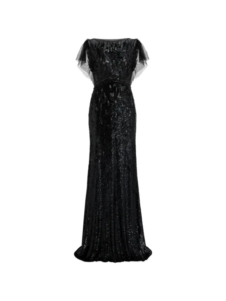 Rochie Jenny Packham cu paiete din tul negru