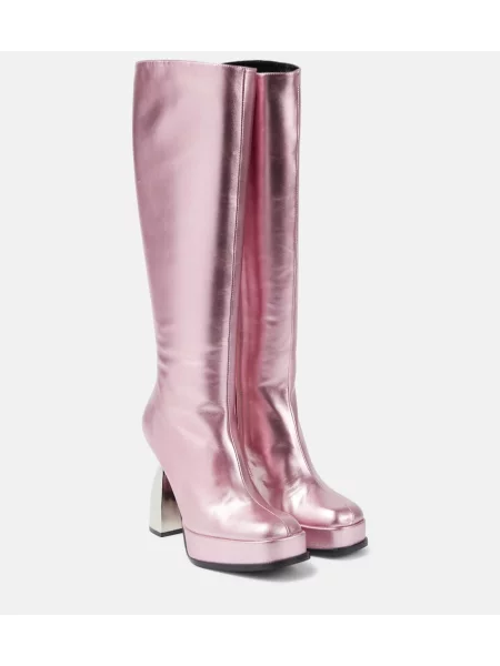 Cizme Nodaleto din piele roz