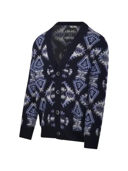 Cardigan Altea cu imprimeu geometric albastru