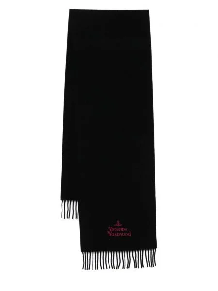 Κασκόλ Vivienne Westwood με αυτόγραφο μαύρο
