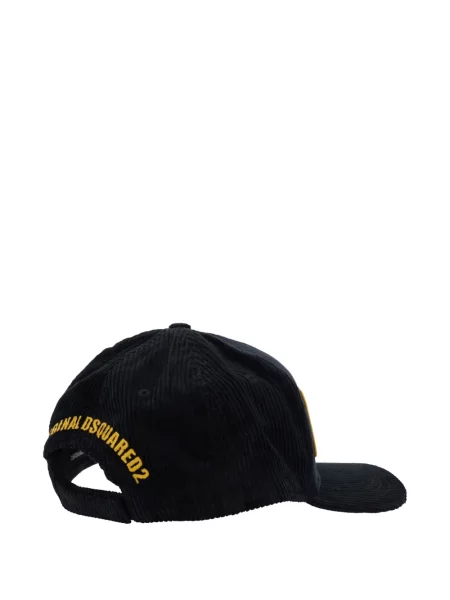 Șapcă Dsquared2 de catifea cord negru