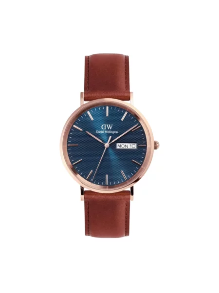 Daniel Wellington Zegarek Classic Day Display 40 Różowe złoto brązowy