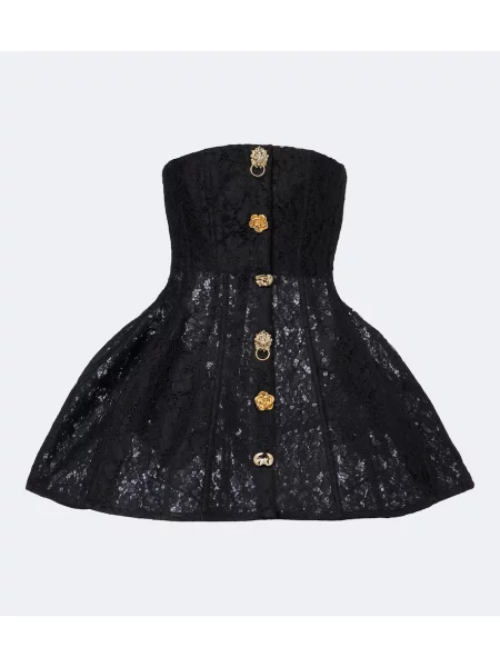 Čipkované šaty Blumarine čierna