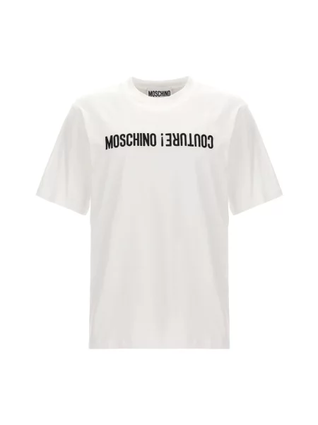 Koszulka Moschino z logo biała