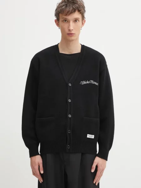 Wacko Maria cardigan din lână Classic Cardigan negru