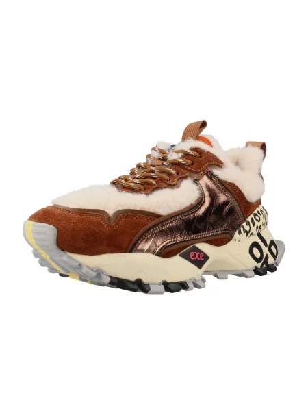 Tenisky Exé Shoes s kožušinou hnedá