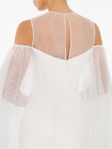 Rochie Jenny Packham cu volane de costum alb
