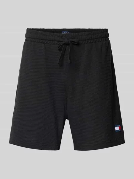 Szorty dresowe o kroju regular fit z mieszanka bawełny Tommy Jeans czarne