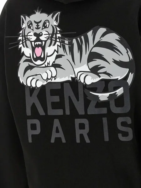 Hanorac cu glugă Kenzo cu dungi de tigru negru