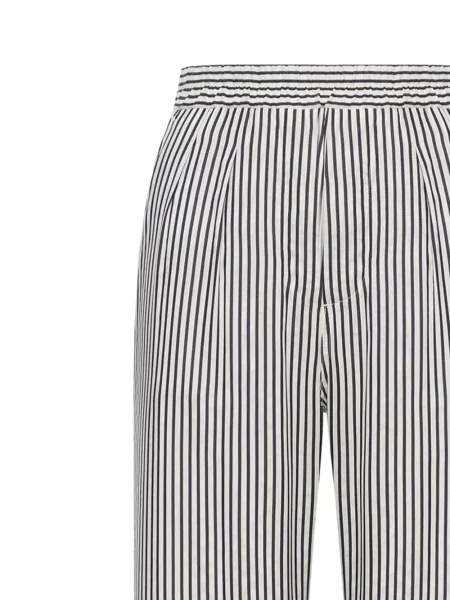 Pantaloni Tom Ford de mătase cu dungi alb