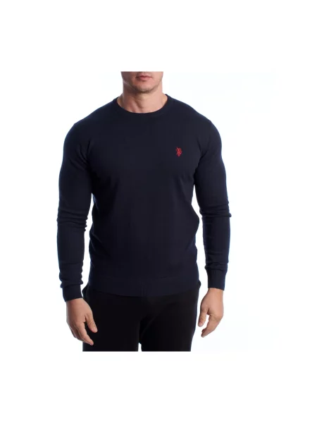 Dzianinowy sweter U.s Polo Assn. niebieski