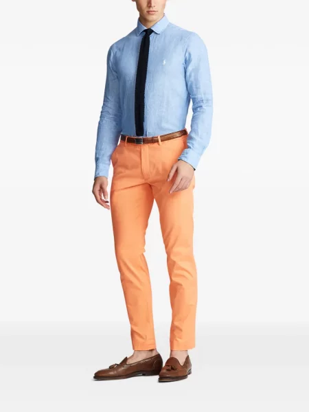 Tricou polo Polo Ralph Lauren cu glugă cu blană cu broderie roșu
