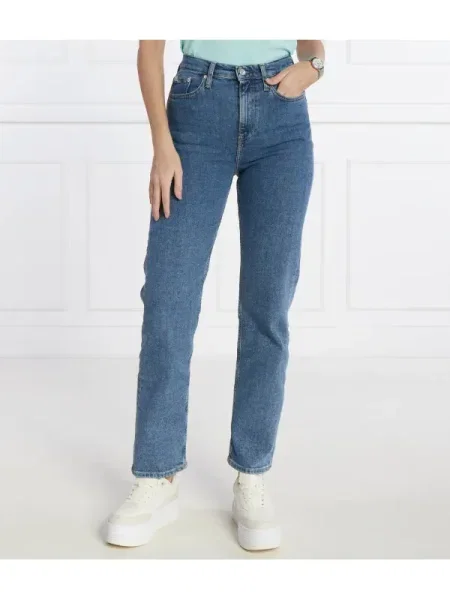 Calvin Klein Jeans Farmer | Straight fit | high rise kék