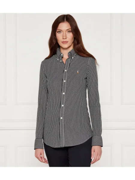 POLO RALPH LAUREN Cămașă | Slim Fit | knit oxford negru