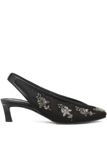 Pantofi cu toc Fendi slingback negru