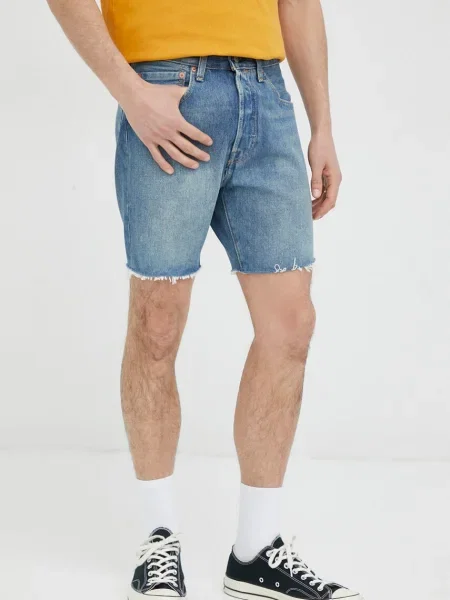 Дънкови къси панталони Levi's синьо