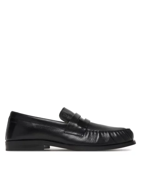 Calvin Klein Loaferke Ess Rubber Loafer Wr Pol Lth črna