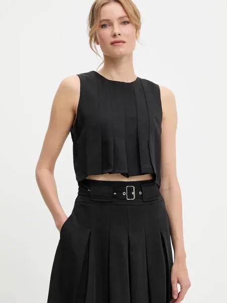 Answear Lab bluzka i spódnica czarny