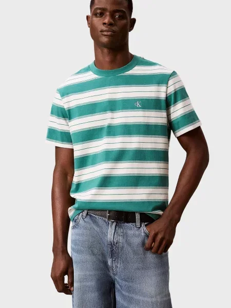 У смужку футболка Calvin Klein Jeans з джерсі