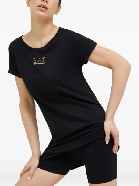 Rochie mini Ea7 Emporio Armani scurtă de costum negru