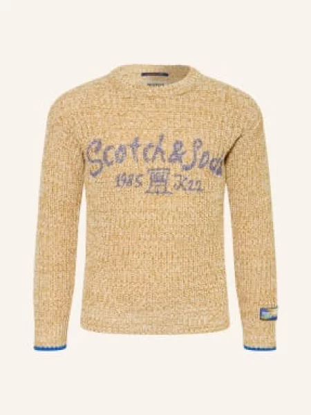 Scotch & Soda Svetr krémová / velbloudí / tmavě modrá