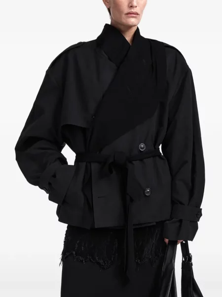 Trenci Maison Margiela din jerseu negru