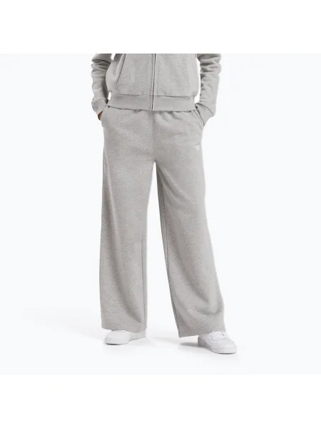 Pantaloni pentru femei Reebok Identity Small Logo Fleece WIde Leg pantaloni medium grey heather gri