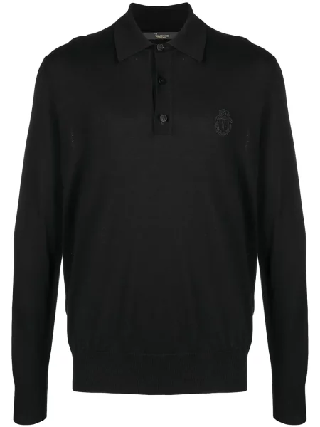 Pulover Billionaire cu broderie negru