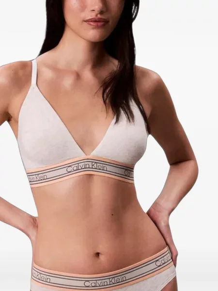 Bralette Calvin Klein Underwear s autogramom siva